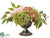 Peony, Hydrangea, Sedum Arrangement - Green Pink - Pack of 1