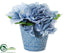 Silk Plants Direct Hydrangea, Amaryllis - Blue - Pack of 4