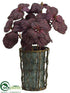 Silk Plants Direct Mint - Burgundy - Pack of 6