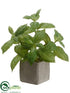 Silk Plants Direct Basil - Green - Pack of 6