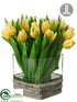 Silk Plants Direct Tulip - Yellow - Pack of 1