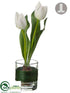 Silk Plants Direct Tulip - White - Pack of 6