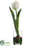 Silk Plants Direct Tulip - White - Pack of 6