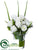 Rose, Grass - White - Pack of 6