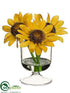 Silk Plants Direct Sunflower - Yellow - Pack of 6