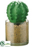 Silk Plants Direct Barrel Cactus - Green - Pack of 4