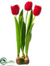 Silk Plants Direct Tulip - Red - Pack of 6