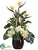 Tropical Flower Arrangement - Green Yellow - Pack of 1