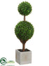 Silk Plants Direct Baby's Tear Double Ball Topiary - Green - Pack of 4