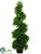 Italian Bay Leaf Spiral Topiary - Green - Pack of 2