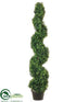 Silk Plants Direct Boxwood Spiral Topiary - Green - Pack of 1