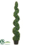 Silk Plants Direct Boxwood Spiral Topiary - Green - Pack of 1