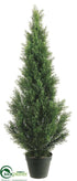 Silk Plants Direct Cedar Topiary Cone - Green - Pack of 2