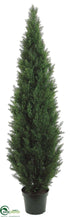 Silk Plants Direct Cedar Topiary Cone - Green - Pack of 1