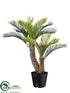 Silk Plants Direct Cycas Palm - Green - Pack of 4