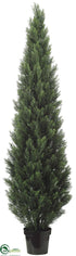 Silk Plants Direct Cedar Topiary - Green - Pack of 1