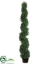 Silk Plants Direct Cedar Topiary Spiral - Green - Pack of 1