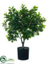 Silk Plants Direct Ficus Ball Topiary - Green - Pack of 2