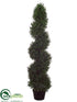 Silk Plants Direct Rosemary Topiary Spiral - Green - Pack of 2