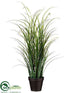 Silk Plants Direct Outdoor Grass - Green - Pack of 4