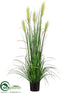 Silk Plants Direct Foxtail Reed Grass - Green - Pack of 4