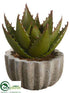 Silk Plants Direct Aloe Plant - Green Burgundy - Pack of 6