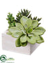 Silk Plants Direct Succulent - Green - Pack of 4