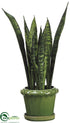 Silk Plants Direct Sansevieria - Green Two Tone - Pack of 1