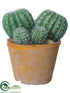 Silk Plants Direct Barrel Cactus - Green - Pack of 4