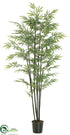 Silk Plants Direct Black Bamboo Tree - Green - Pack of 2