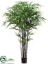 Silk Plants Direct Black Bamboo Tree - Green - Pack of 2