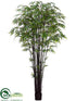 Silk Plants Direct Black Bamboo Tree - Green Two Tone - Pack of 2