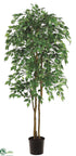 Silk Plants Direct Ficus Tree - Green Two Tone - Pack of 2