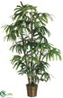 Silk Plants Direct Rhapis Palm Tree - Green - Pack of 2