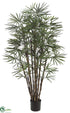 Silk Plants Direct Rhapis Palm Tree - Green Two Tone - Pack of 2