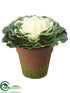 Silk Plants Direct Cabbage - Green White - Pack of 24