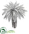 Silk Plants Direct Metallic Silver Boston Fern Artificial Plant - Pack of 1