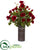 Silk Plants Direct Garden Rose Artificial Plant - Red - Pack of 1