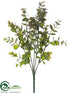 Silk Plants Direct Mini Eucalyptus Bush - Green Gray - Pack of 12