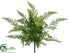 Silk Plants Direct Leather Fern Bush - Green - Pack of 12