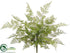 Silk Plants Direct Leather Fern Bush - Green - Pack of 6