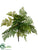 Leather Fern Bush - Green - Pack of 6