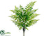 Silk Plants Direct Fern Bush - Green - Pack of 6