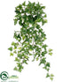 Silk Plants Direct Needlepoint Ivy Hanging Bush - Green - Pack of 12