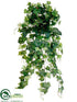 Silk Plants Direct Ivy Vine Hanging Bush - Green Cream - Pack of 12