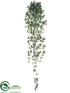 Silk Plants Direct Rosary Fig Hanging Bush - Green Gray - Pack of 12