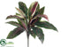 Silk Plants Direct Tea Leaf Bush - Green Pink - Pack of 12