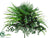 Fan Palm Bush - Green - Pack of 4