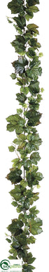 Silk Plants Direct Grape Leaf Garland - Green - Pack of 6