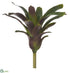 Silk Plants Direct Bromeliad Plant - Green Purple - Pack of 2